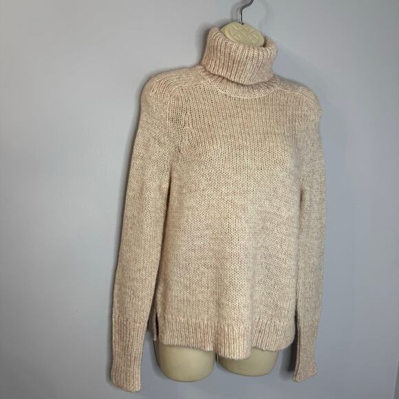 J. Crew Wool Blend Knit Turtle Knit Pink Sweater Preppy Casual Sz XS New - Picture 7 of 11
